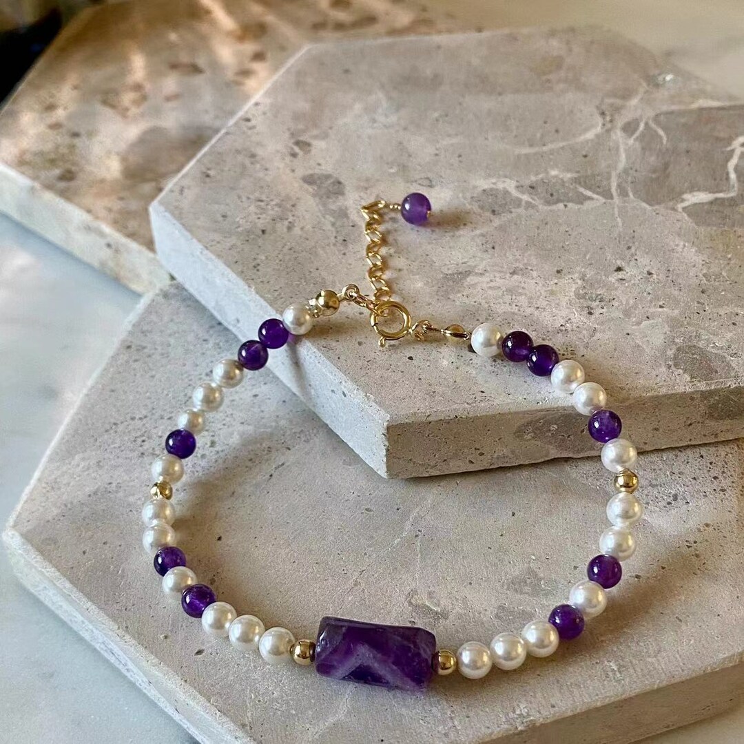 14k Gold-Filled Amethyst February Birthstone Bead Charm 14k Gold-Filled Amethyst February Birthstone Bead Charm